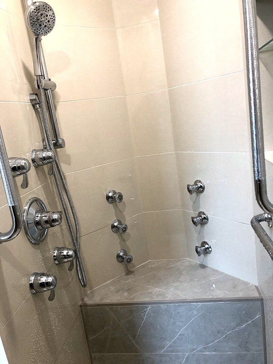Custom body-jet shower