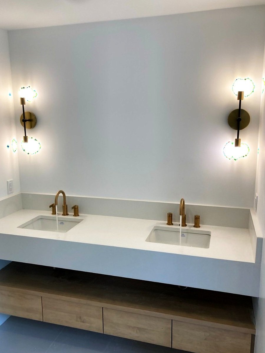 High-end brass double vanity