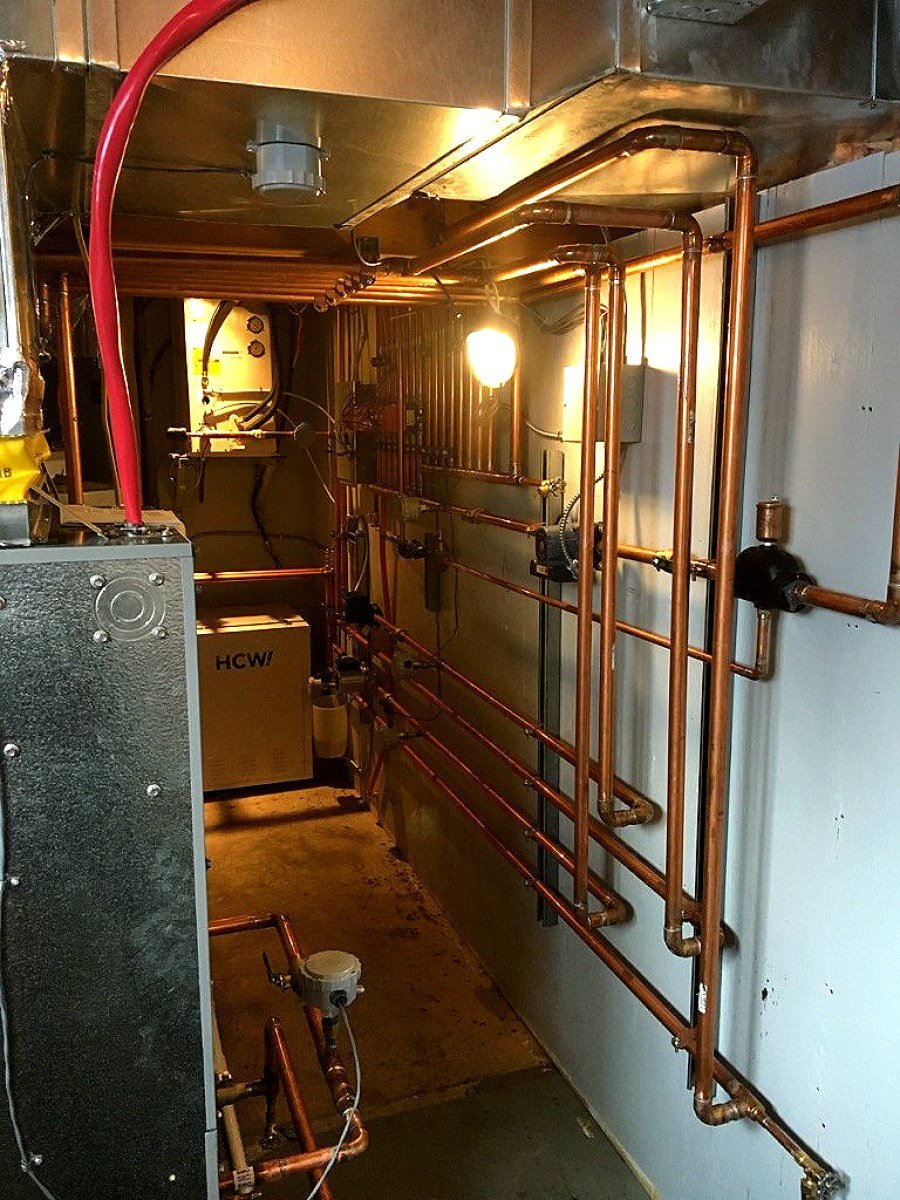 Copper mechanical room