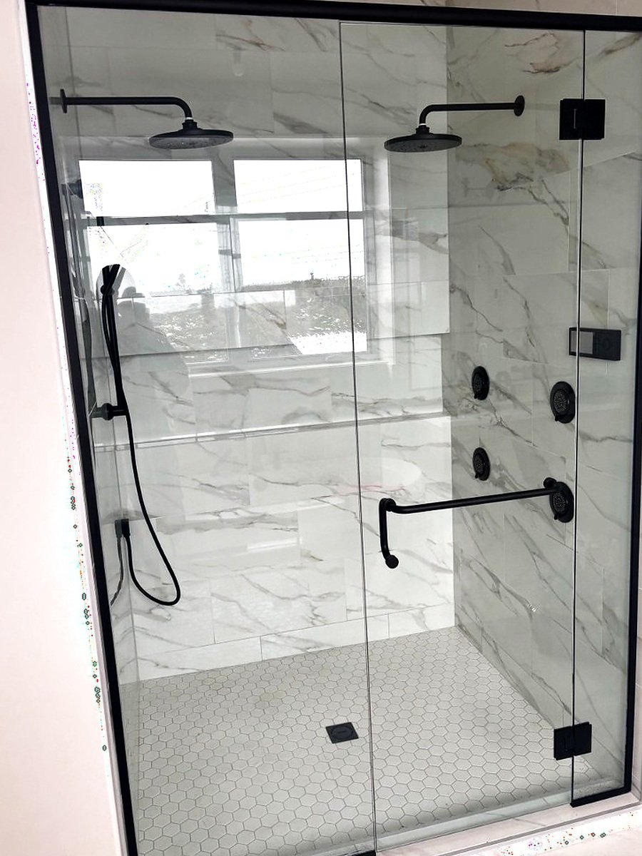 Custom dual-rain shower