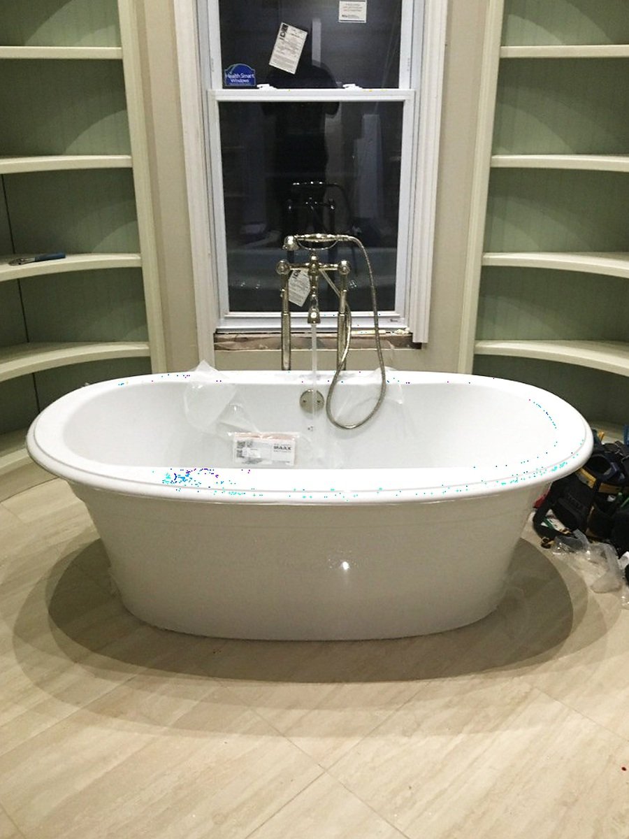 Freestanding tub bridge fill