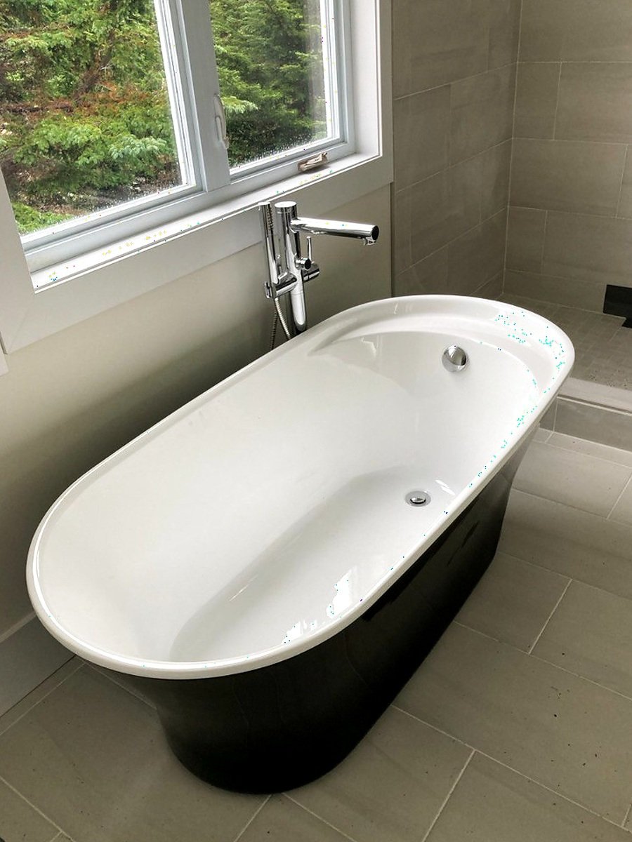 Freestanding tub floor fill