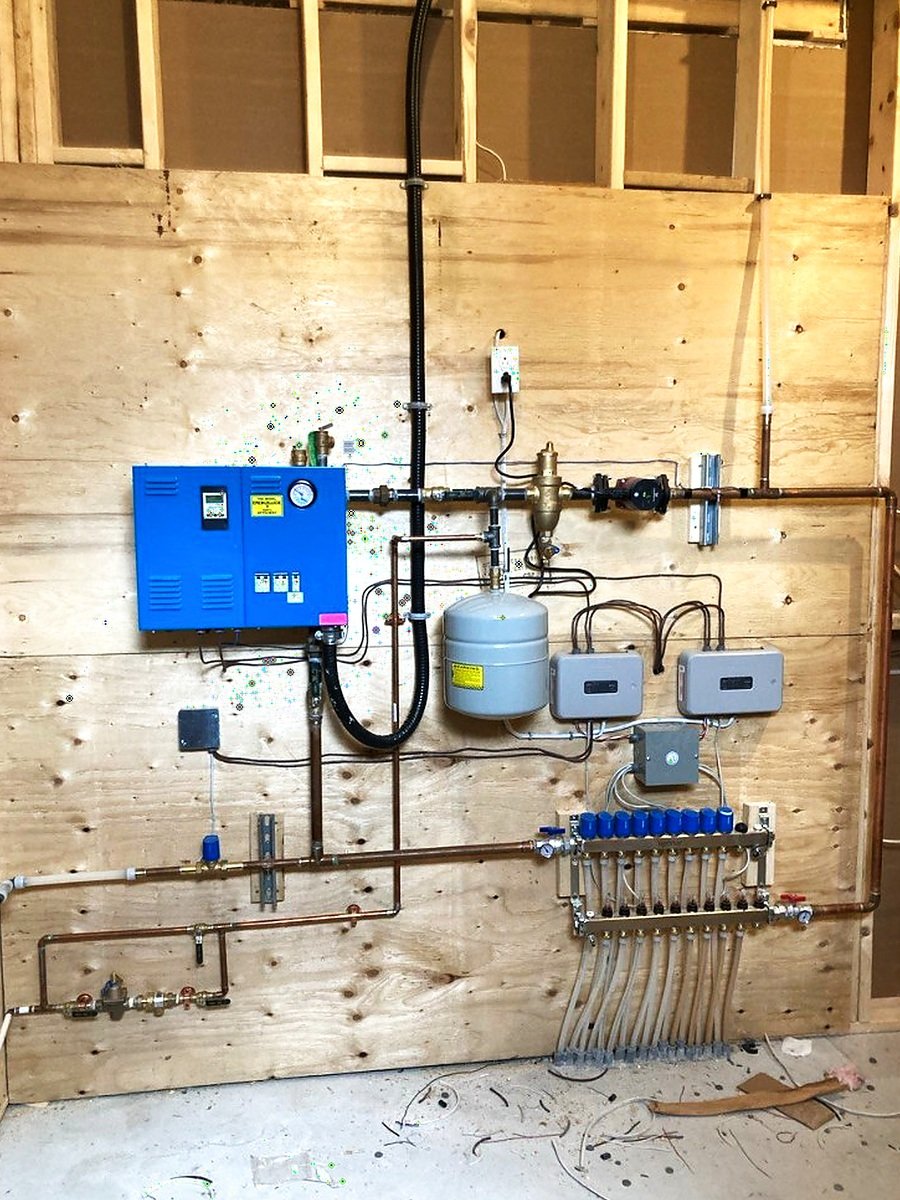 Infloor heating mechanical room