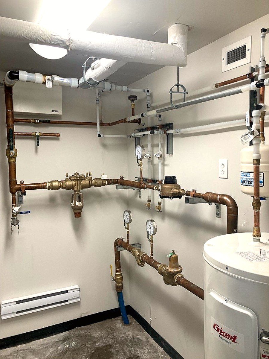 Mechanical room piping
