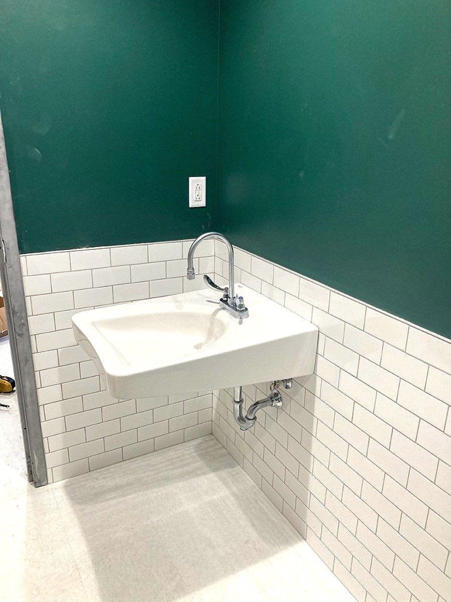 Wall-hung sink install